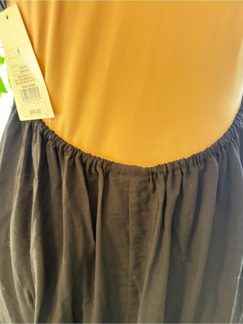 A New Day Black Maxi Dress adjustable thin straps open back size small NWT - Picture 8 of 8